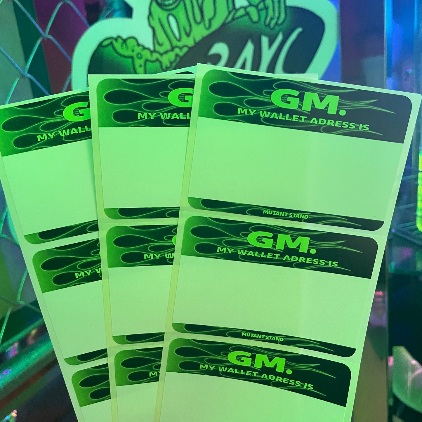 GM my wallet address is sticker